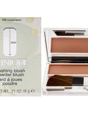 Румяна для лица clinique blushing blush powder blush 108 - cupid (бледно-розовый)4 фото