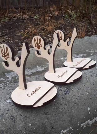 Дерев'яна підставка тримач для телефона