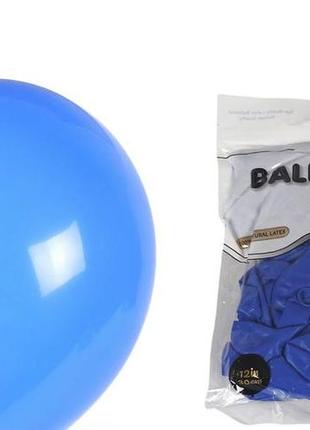 Шарики balloons 12' (30 см), "party" синие, 100шт/уп 12100-201