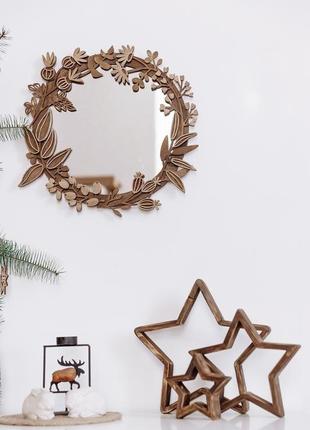 Набір дерев'яних зірочкок. різдв'яний декор6 фото