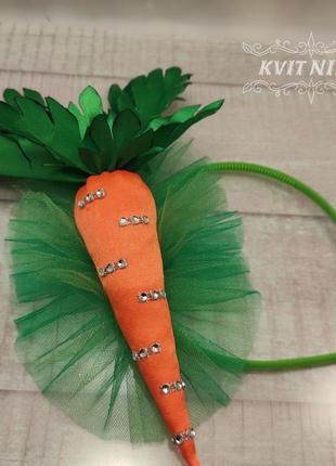 Морковь на обруче на утренник или фотосессию. морковка4 фото