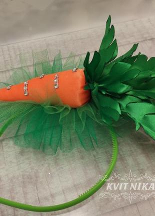 Морковь на обруче на утренник или фотосессию. морковка5 фото