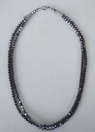 Ожерелье из камня гематит1 фото