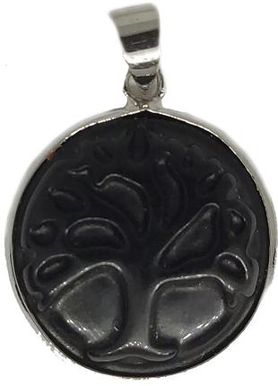 Кулон-амулет от магического, физического негатива еж двухсторонний черный (код 711)
