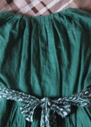 Платье зеленое тончайший хлопок10 фото