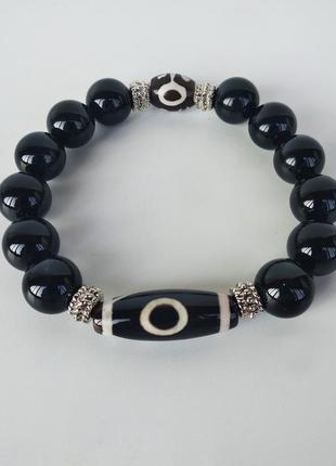 Браслет- талисман с тибетской бусиной дзи " 1 глаз "