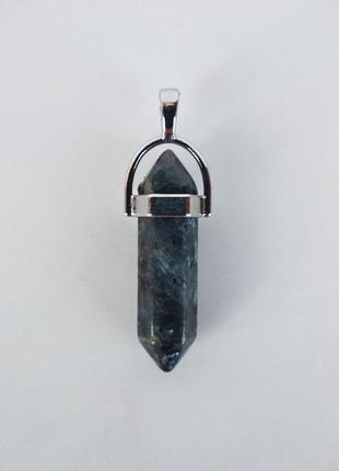 Підвіска " кристал " з натурального каменю лабрадор на ланцюжку