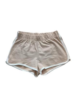Шорты двунитка для девочки h&m 0993000-005 134 см (8-9 years) бежевый