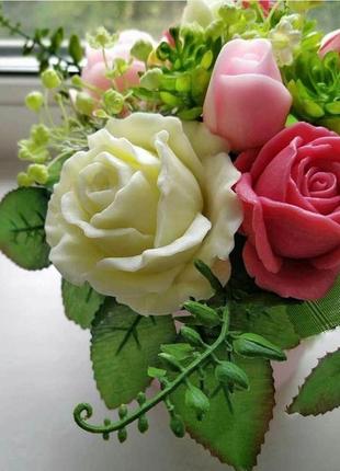Нежный букет роз с цветочным ароматом3 фото