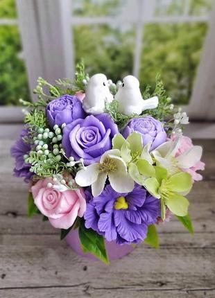 Ароматний та ніжний букет із мильных квітів 💐3 фото