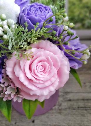 Ароматний та ніжний букет із мильных квітів 💐4 фото
