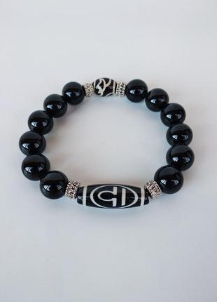 Браслет- талисман для знака зодиака весы с тибетской бусиной дзи "лотос"