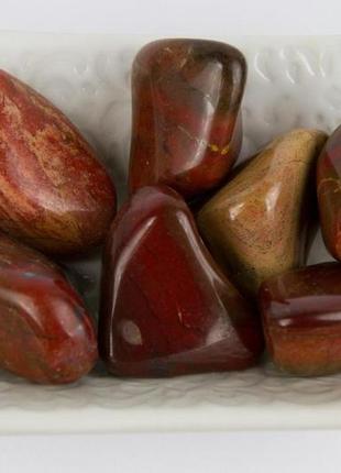 Браслет з натурального каменю червона яшма4 фото