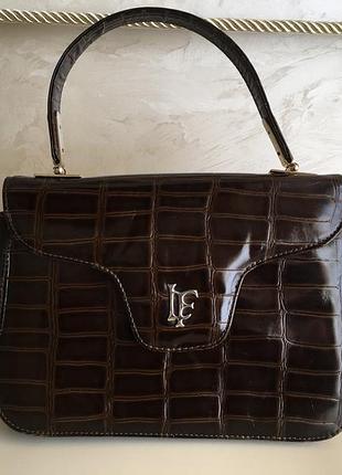 Натуральная кожаная винтажная сумка