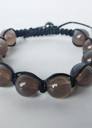 Браслет - шамбала з натурального каменю агат