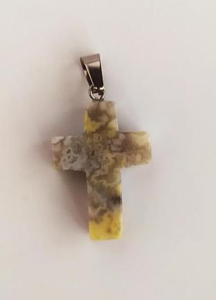 Кулон " крест" из агата