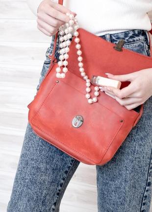 Сумка жіноча кроссбоді, стильна шкіряна сумочка, повсякденна сумка з гравіюванням5 фото
