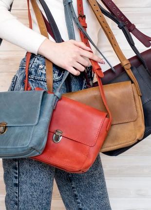 Жіноча сумка з натуральної шкіри, стильна сумочка з гравіюванням, сумка кроссбоді7 фото