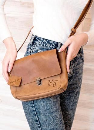 Женская сумка из натуральной кожи, стильная сумочка с гравировкой, сумка кроссбоди4 фото
