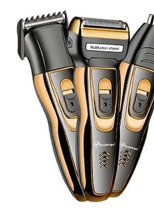 Мужской триммер бритва аккумуляторная для стрижки волос и бороды progemei gold gm-595