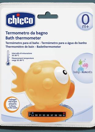 Игрушка-термометр chicco рыбка для ванной, желтая 06564.001 фото