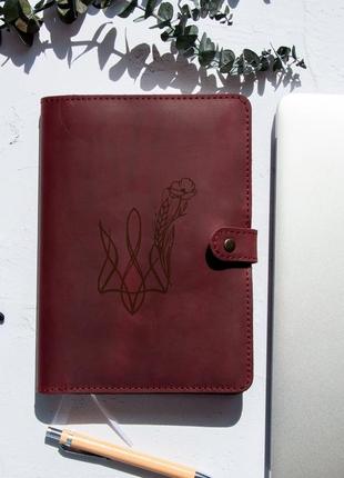Универсальный блокнот а5 с гравировкой, ежедневник из натуральной кожи (различные цвета и выбор бума5 фото