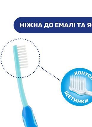 Зубная щетка chicco 3-6 лет, голубая 09079.20.103 фото