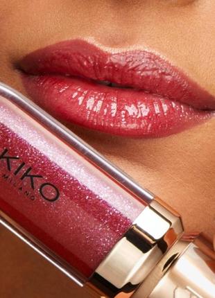 Блиск для губ kiko milano 3d hydra lipgloss 17 — pearly mauve6 фото