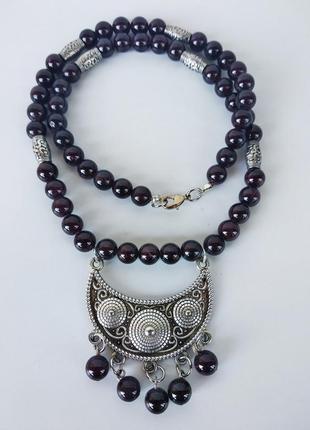 Намиста - двійка з натурального граната2 фото