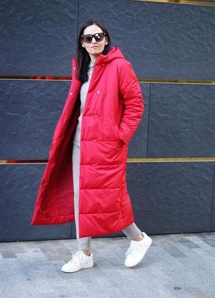 Женское зимнее пальто стеганое с утеплителем4 фото