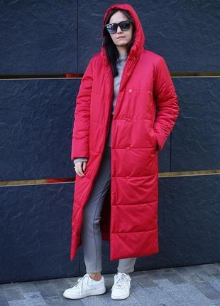 Женское зимнее пальто стеганое с утеплителем3 фото