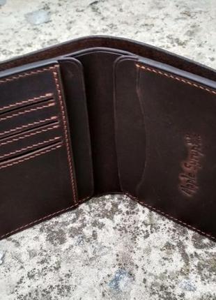 Шкіряне портмоне, гаманець чоловічий2 фото