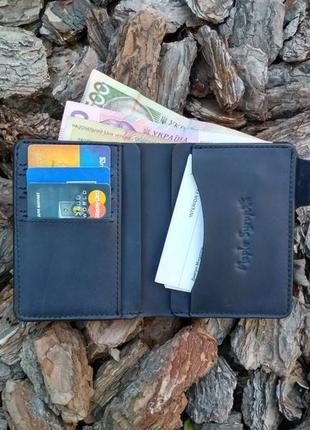 Шкіряне портмоне, гаманець чоловічий4 фото