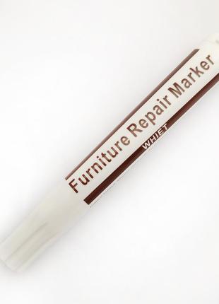 Маркер коректор для реставрації меблів furniture repair marker white2 фото