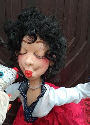 Текстильная кукла золотая рыбка 3