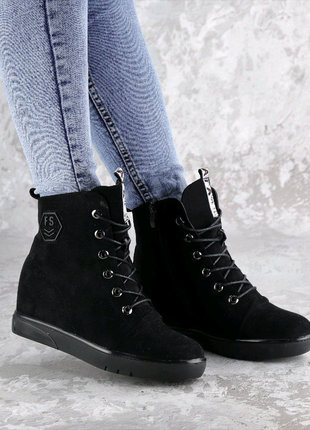 Жіночі зимові черевики чорні jimbo