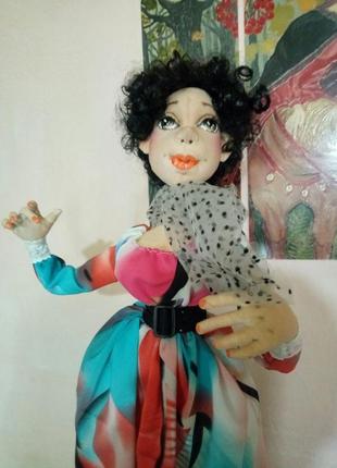 Авторская текстильная интерьерная кукла9 фото