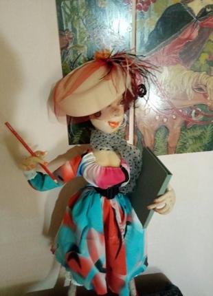 Авторская текстильная интерьерная кукла5 фото