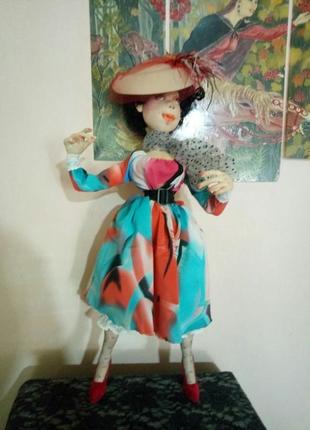 Авторская текстильная интерьерная кукла4 фото
