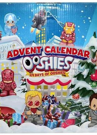 Адвент-календарь ooshies marvel, 24 фигурки 23296