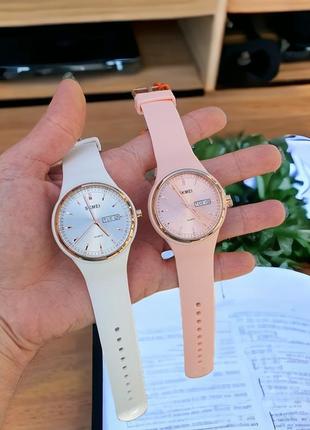 Жіночий білий наручний кварцовий  годинник skmei 2057wt white6 фото
