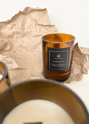 Соєва свічка kubas_candle ручної роботи скло аромат vanilla3 фото