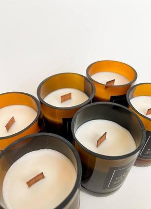 Соєва свічка kubas_candle ручної роботи скло аромат vanilla5 фото