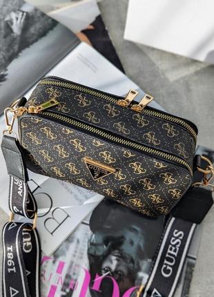 Сумка женская шоколадный  guess FL7VAE гесс кросс-боди мини лого2 фото