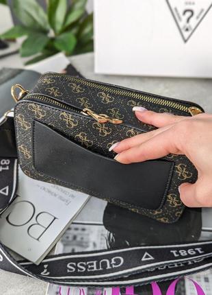 Сумка женская шоколадный  guess FL7VAE гесс кросс-боди мини лого3 фото