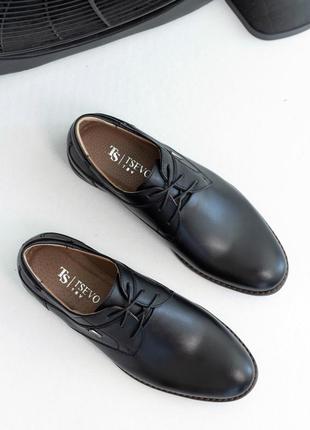 Туфли мужские кожаные классические черные7 фото