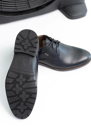 Туфли мужские кожаные классические черные8 фото