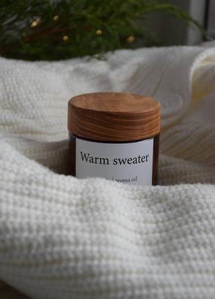 Ароматизированная соевая свеча  • warm sweater • 100 m3 фото
