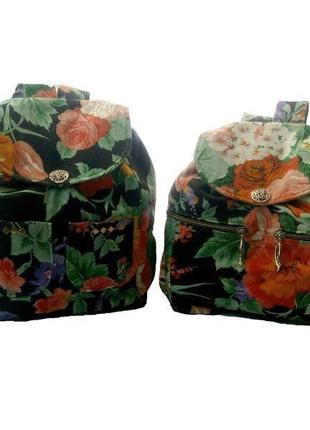 Барвистий рюкзак в квітковий принт3 фото