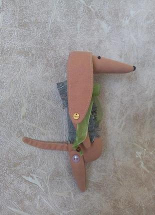 Такса, собачка в стиле тильда, текстильная игрушка, интерьерная игрушка2 фото